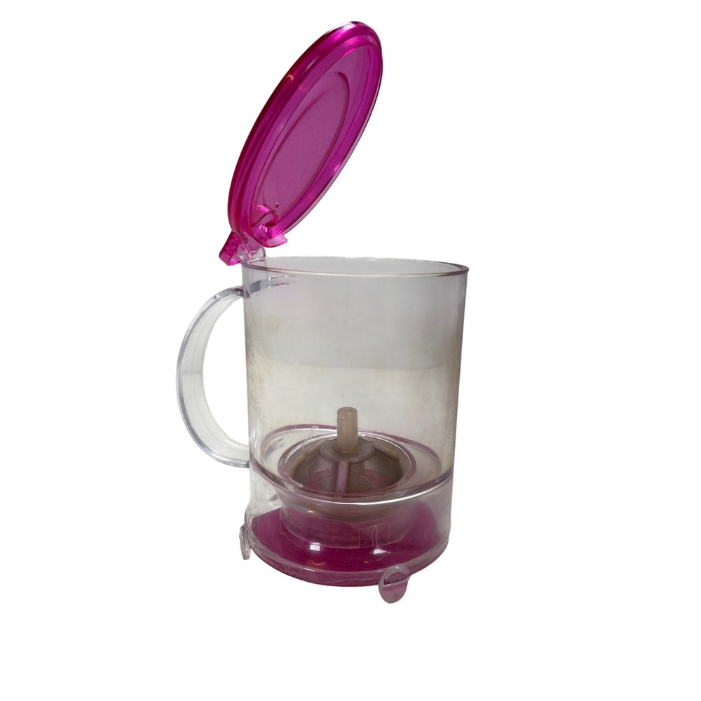 Teavana Perfectea Maker 16oz Bottom Dispensing Loose Leaf Tea Infuser Pink